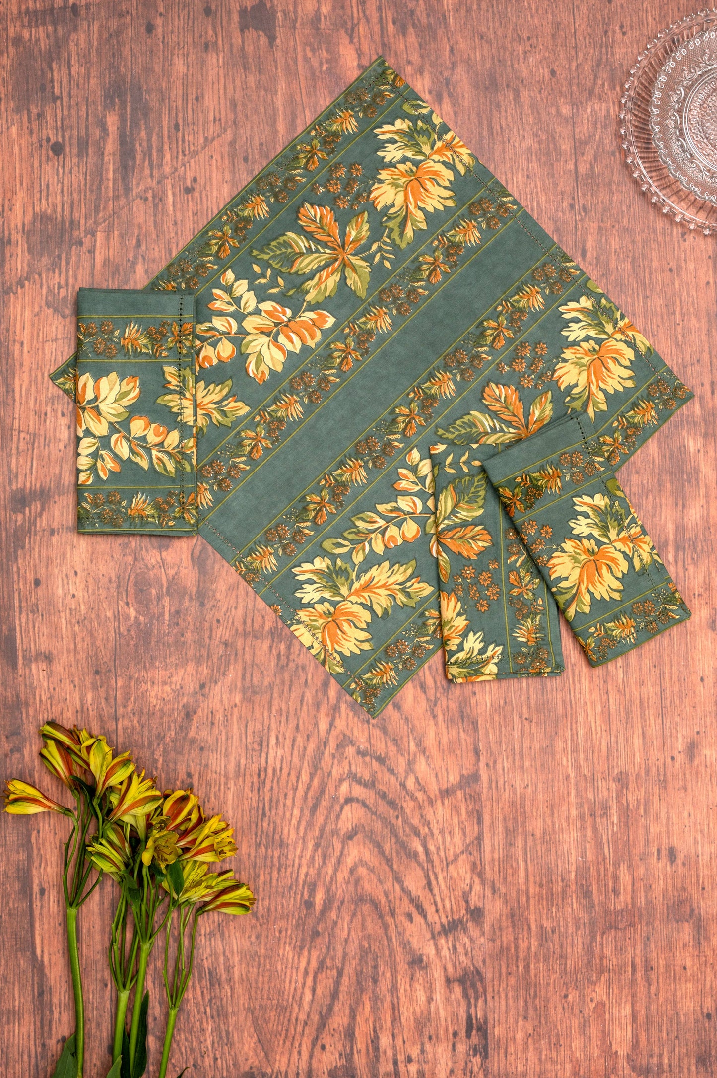 Napkin, April Cornell Adirondack Luncheon Napkin Set of 4 - Forest