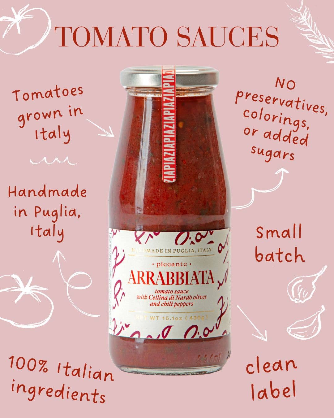 Zia Pia Arrabbiata Tomato Sauce