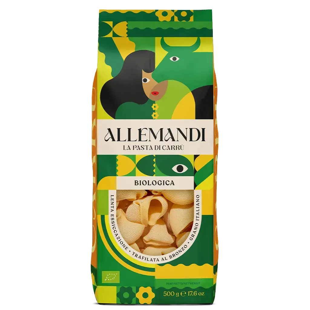 Pasta, Allemandi Organic Lumaconi di Semola di Grano Duro