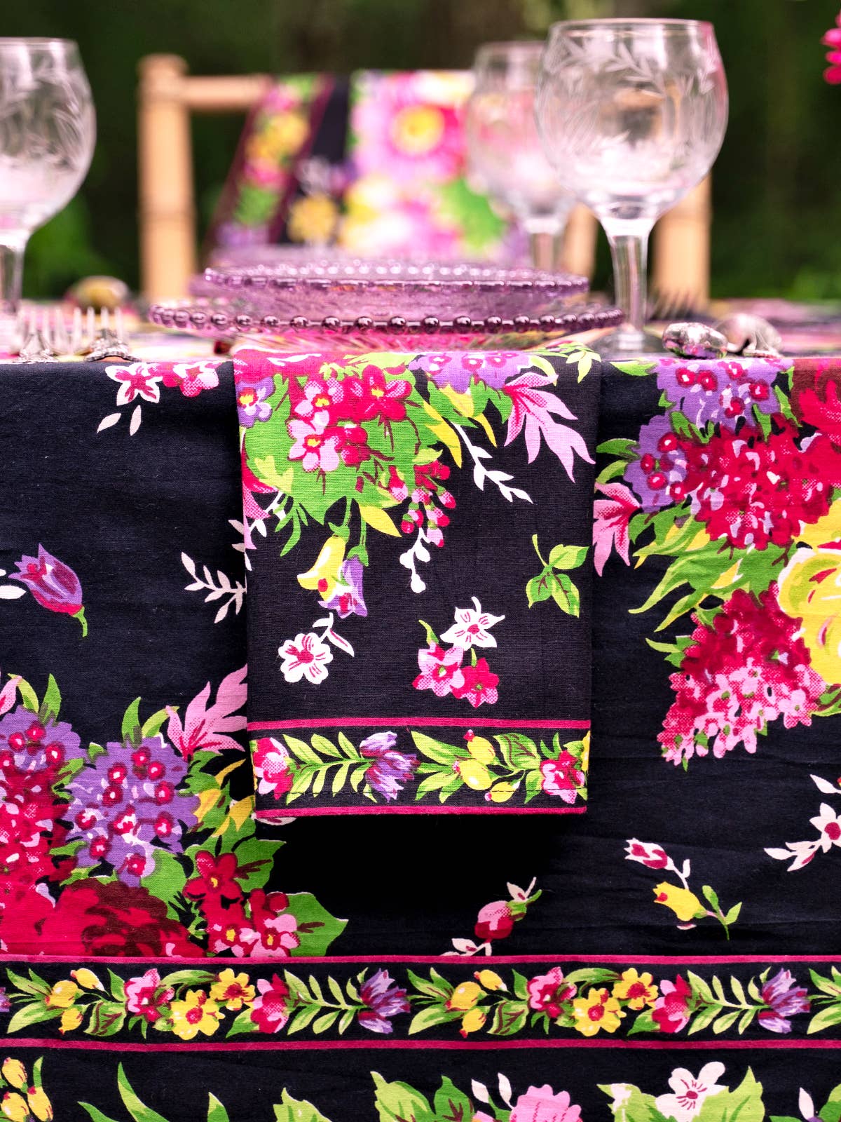 Napkin, Avonlea Napkin Set of 4 - Black