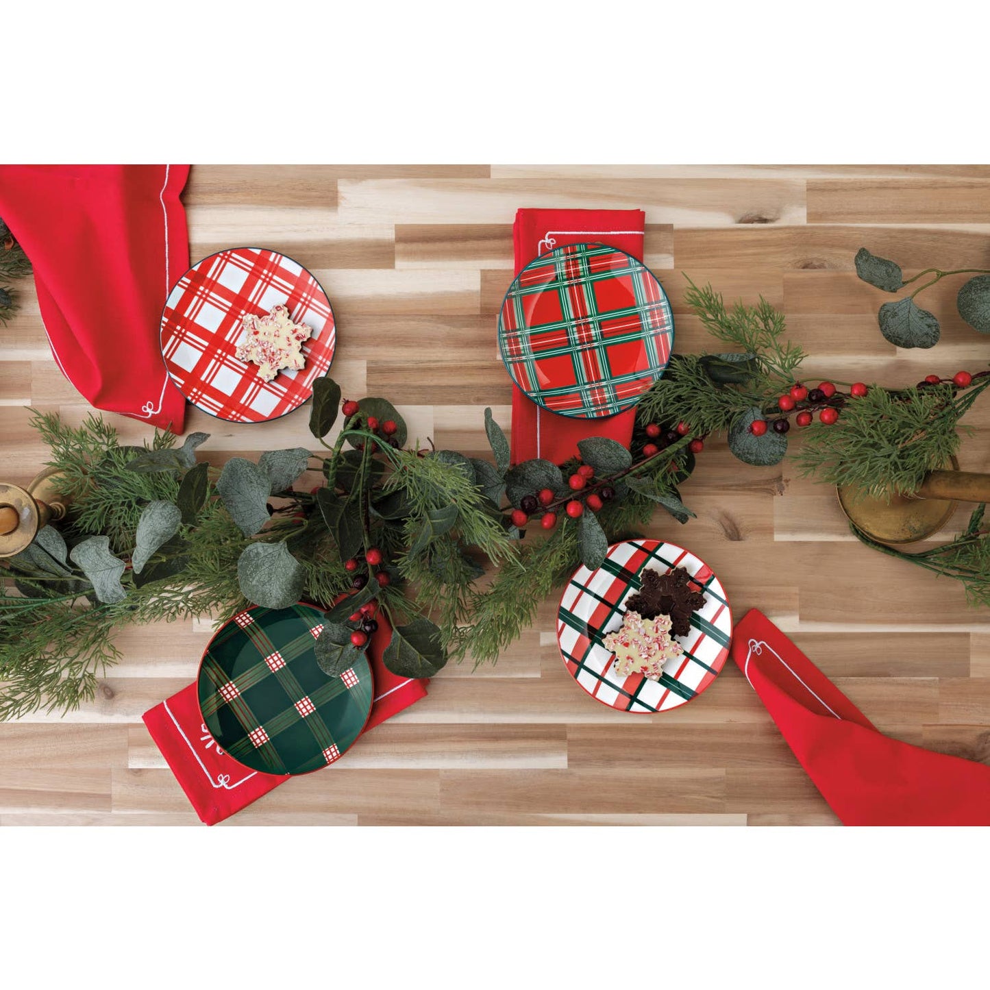 Napkin, Wreaths Christmas Napkins Set of 4