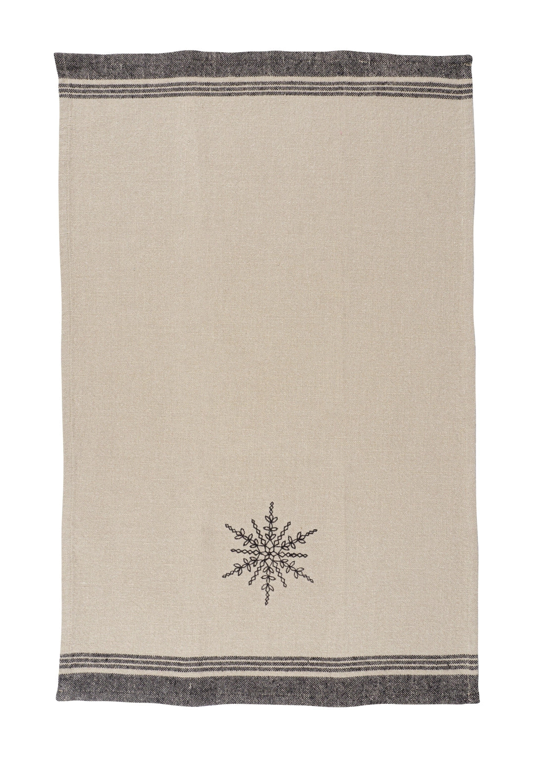 Dishtowel, Snowflake Embroidered Holiday Kitchen Towel