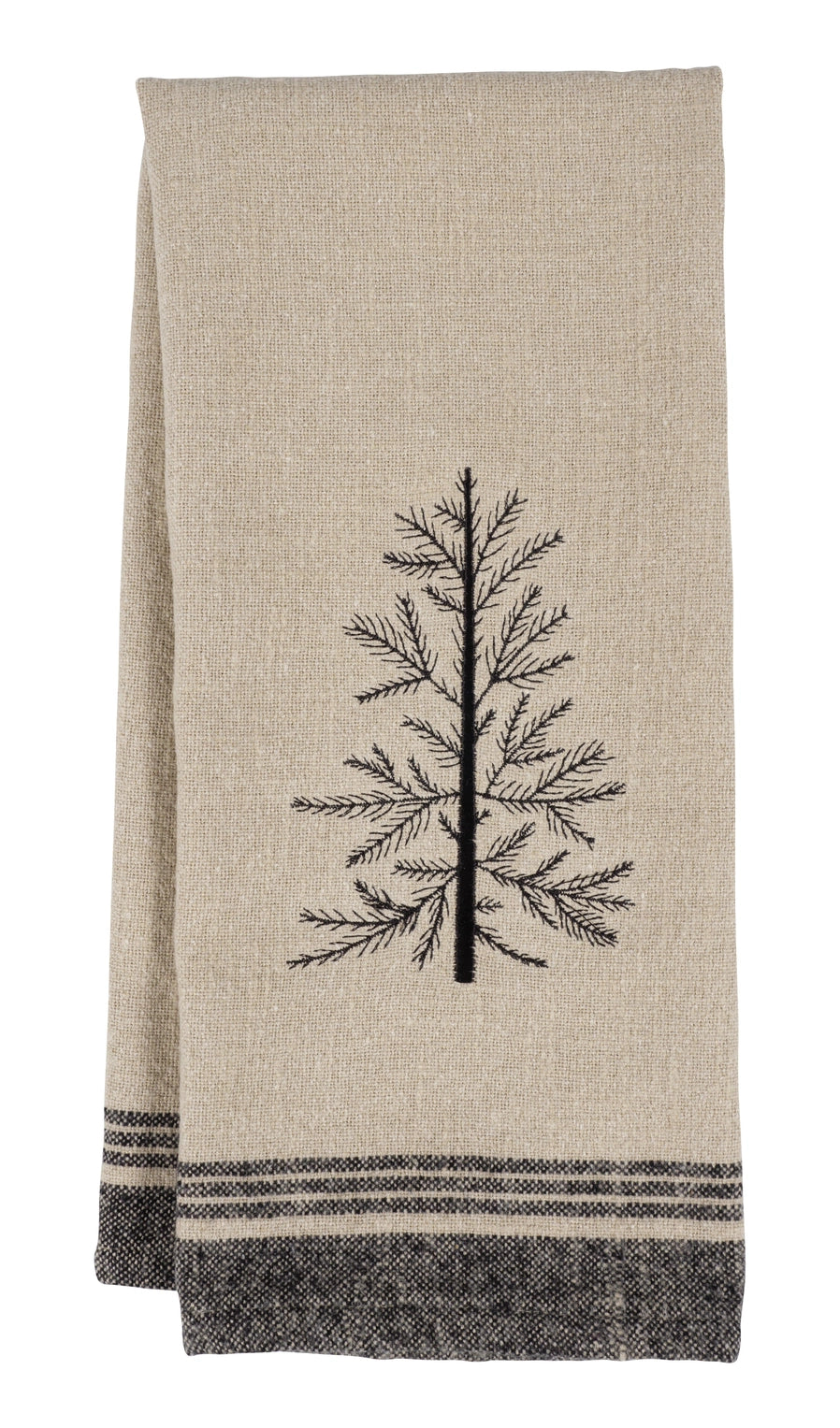 Dishtowel, Tree Embroidered Holiday Kitchen Towel