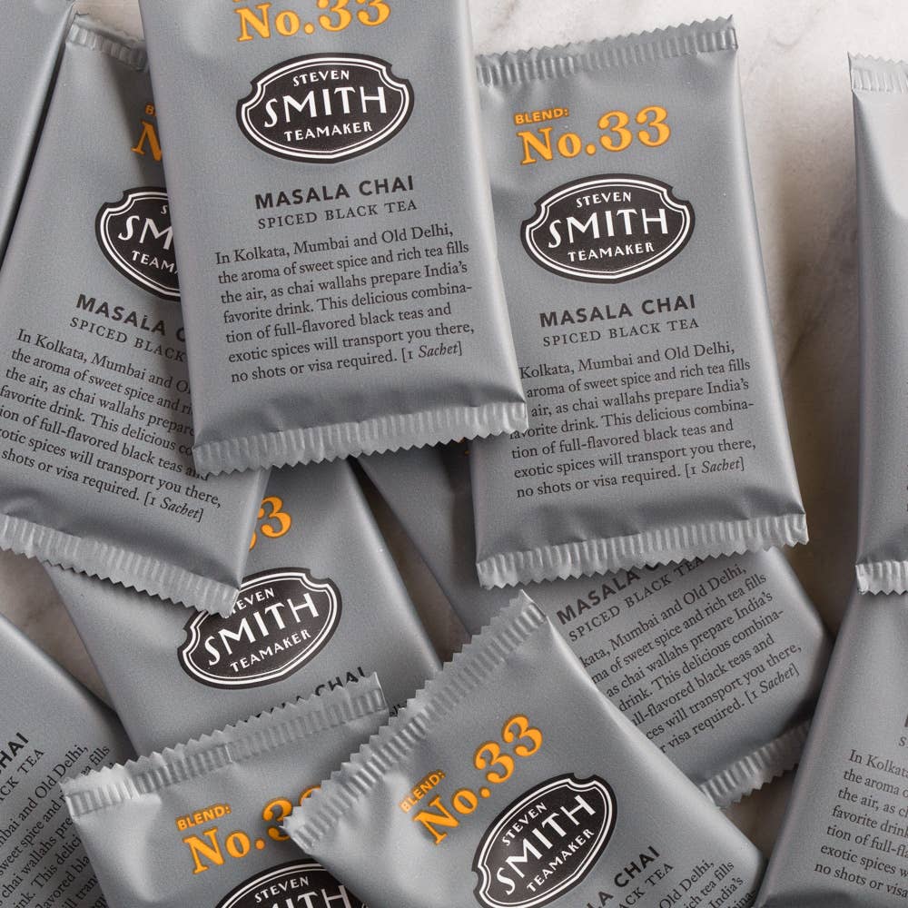 Masala Chai - Blended Spiced Black Tea - Bulk Sachets