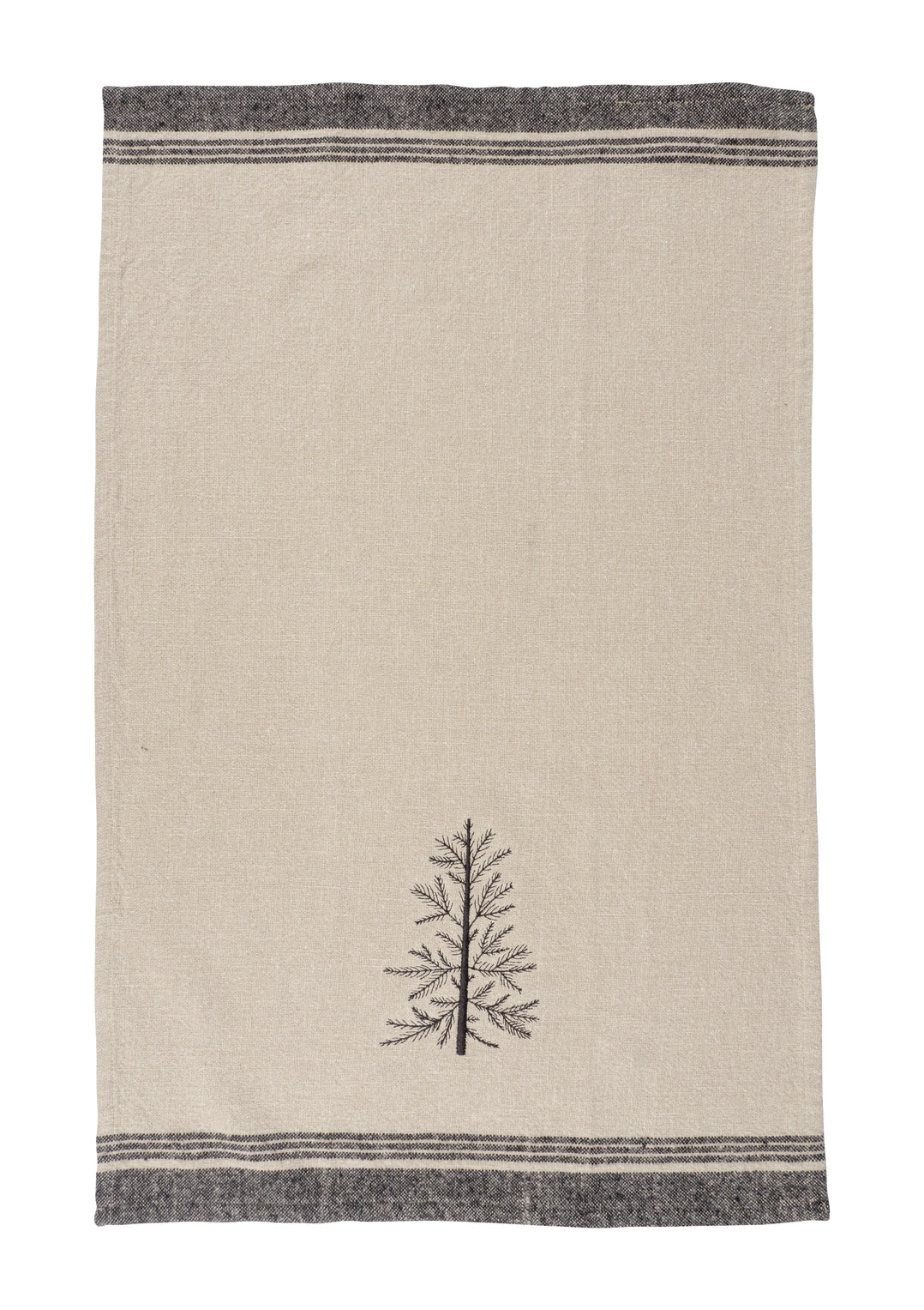 Dishtowel, Tree Embroidered Holiday Kitchen Towel