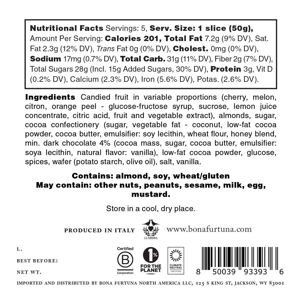 Bona Furtuna, Chocolate Cherry Panforte