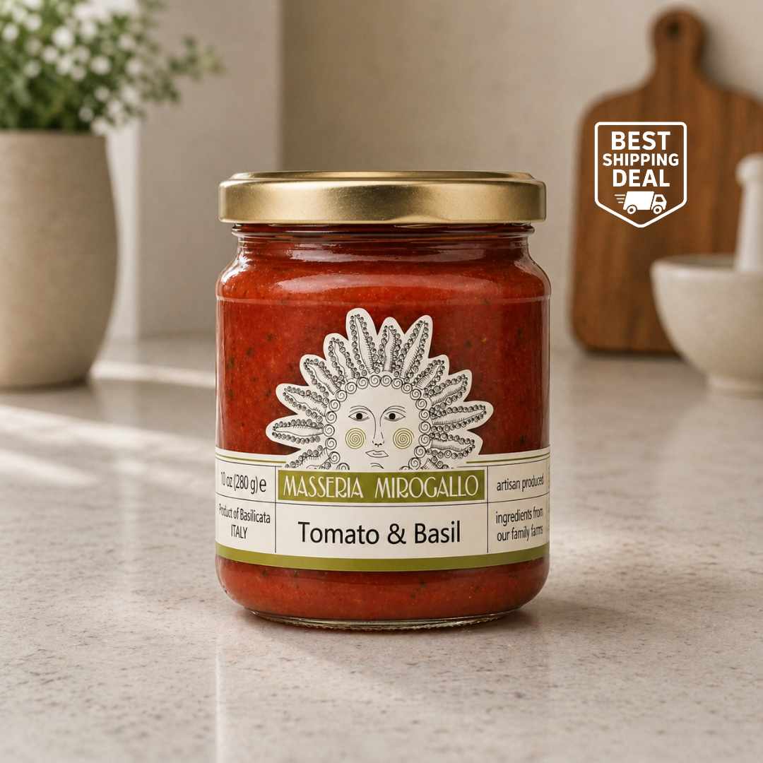 Sauce, Masseria Mirogallo Tomato Sauce with Basil 9.9oz / 280g