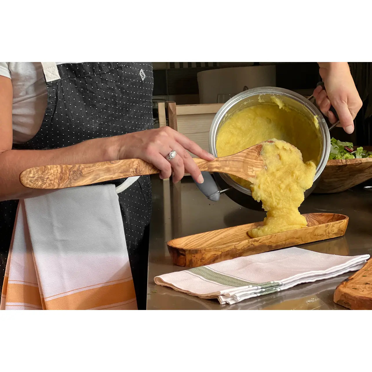 Italian Olivewood Polenta Spoon